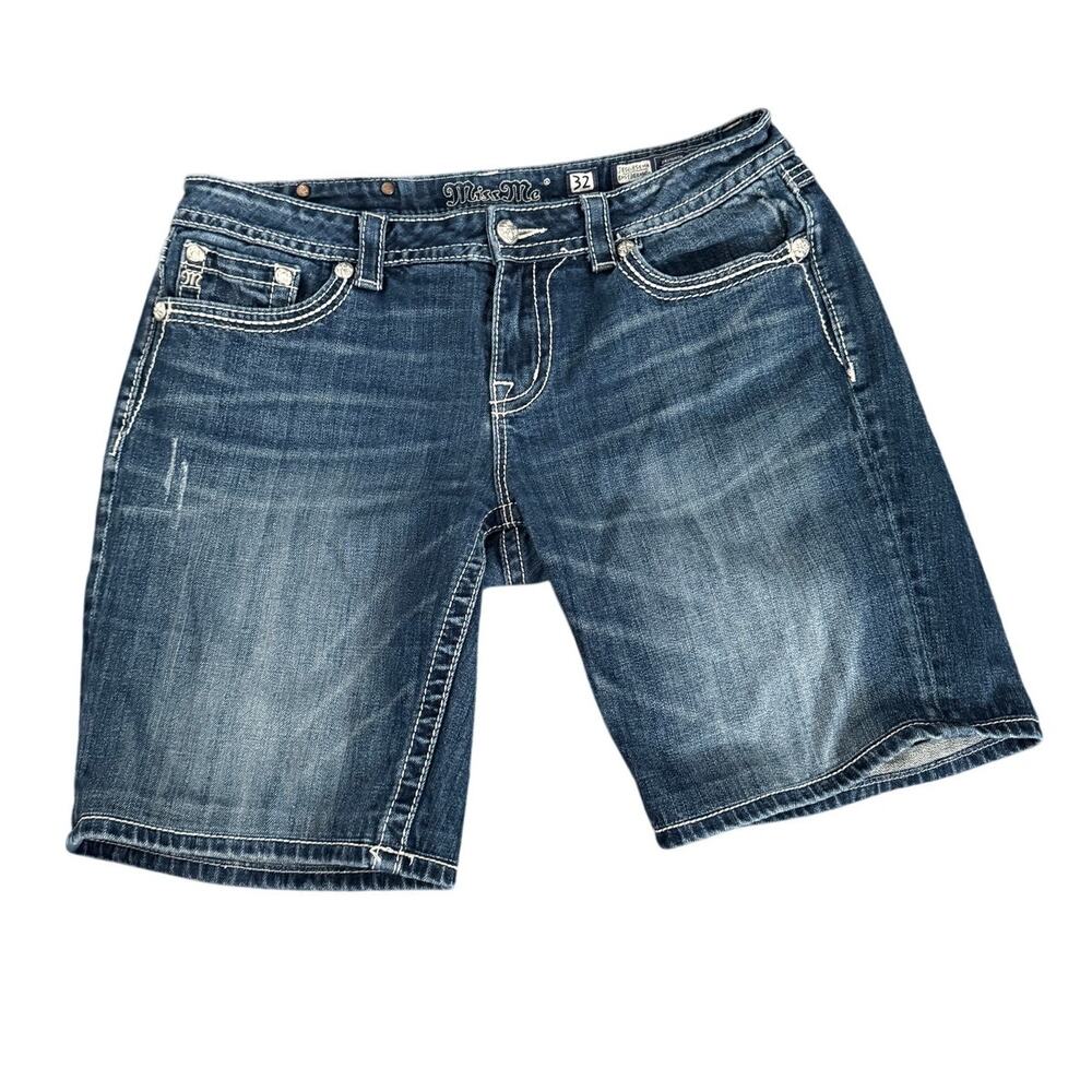 Miss Me Bermuda Denim Shorts
